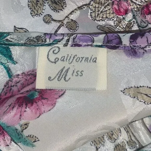 Vintage‎ California Miss Satin Slip Dress Chemise Nightie Size Medium - Picture 10 of 10